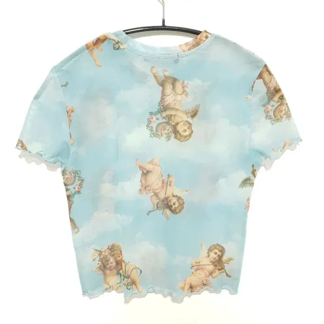 버쉬카 엔젤 시스루 크롭 반팔 S_S0128 상품이미지4