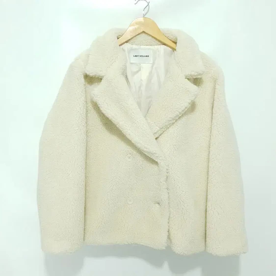 레이디볼륨 에코퍼 시어링 더블 코트 자켓 F_W0063 상품이미지1