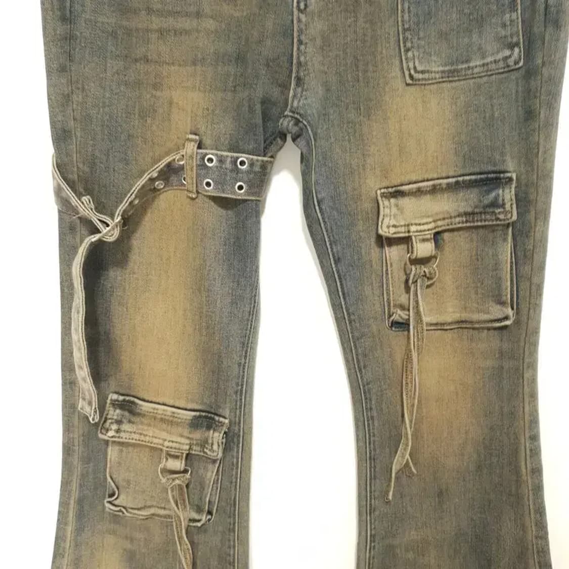 여성 포켓 버클 포인트 데님 부츠컷 데님 팬츠 XL_M0234 상품이미지3