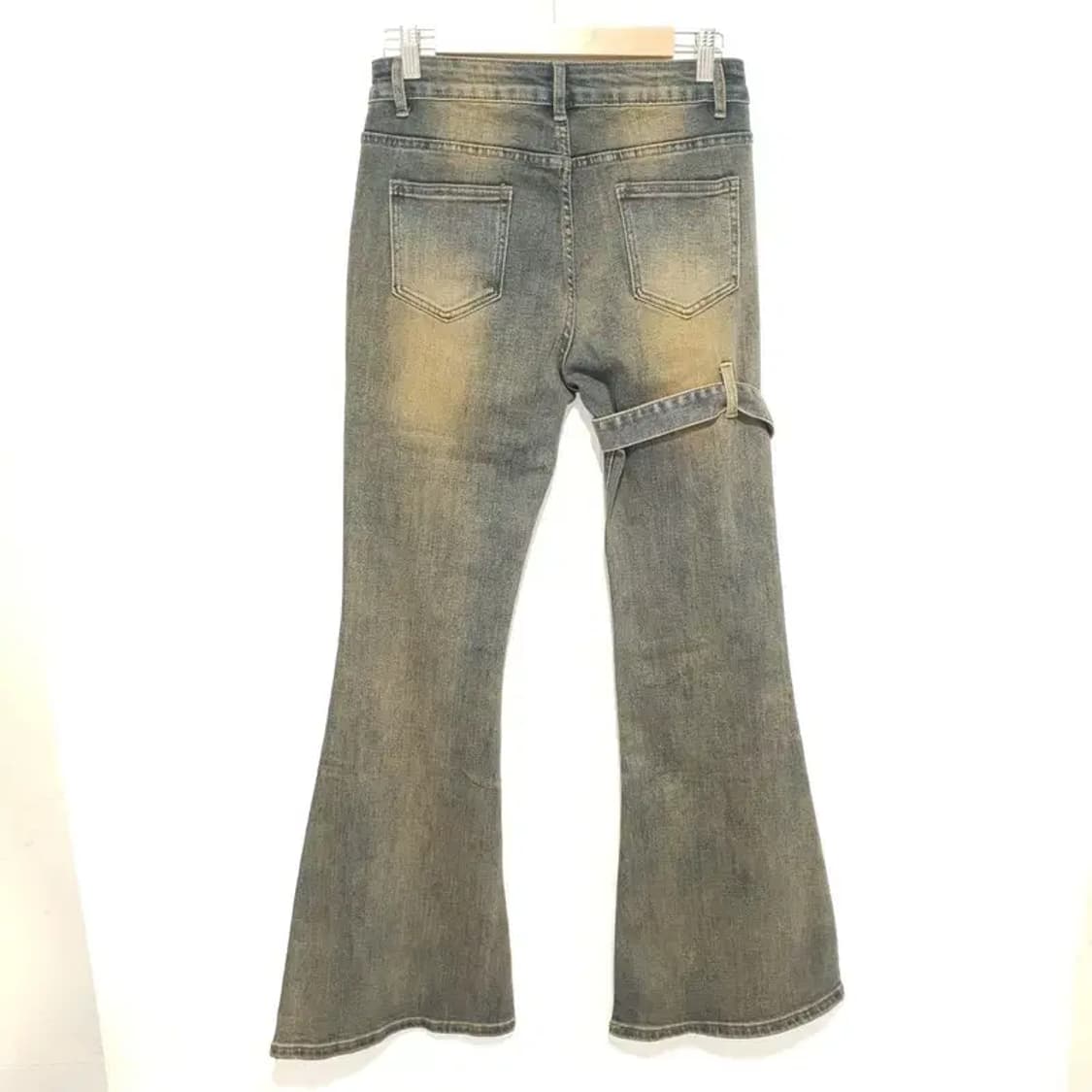 여성 포켓 버클 포인트 데님 부츠컷 데님 팬츠 XL_M0234 상품이미지5