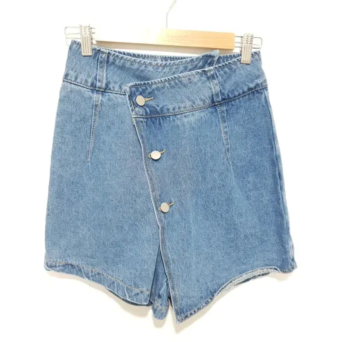 데님 버튼 치마바지 S_S0284 상품이미지1