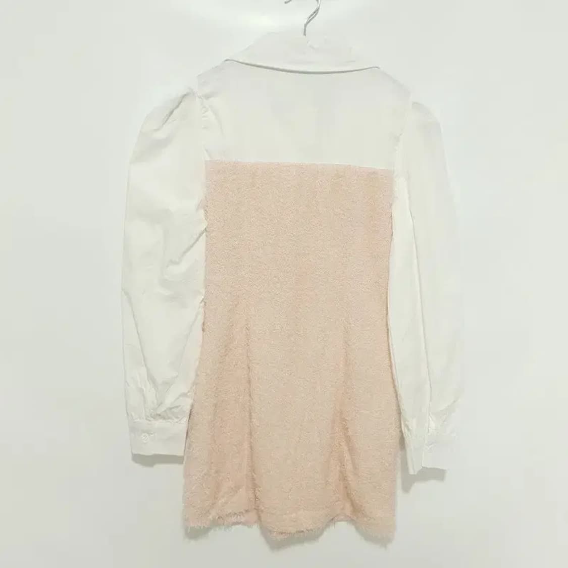오픈카라 앙고라 레이어드 원피스 F_M0278 상품이미지6
