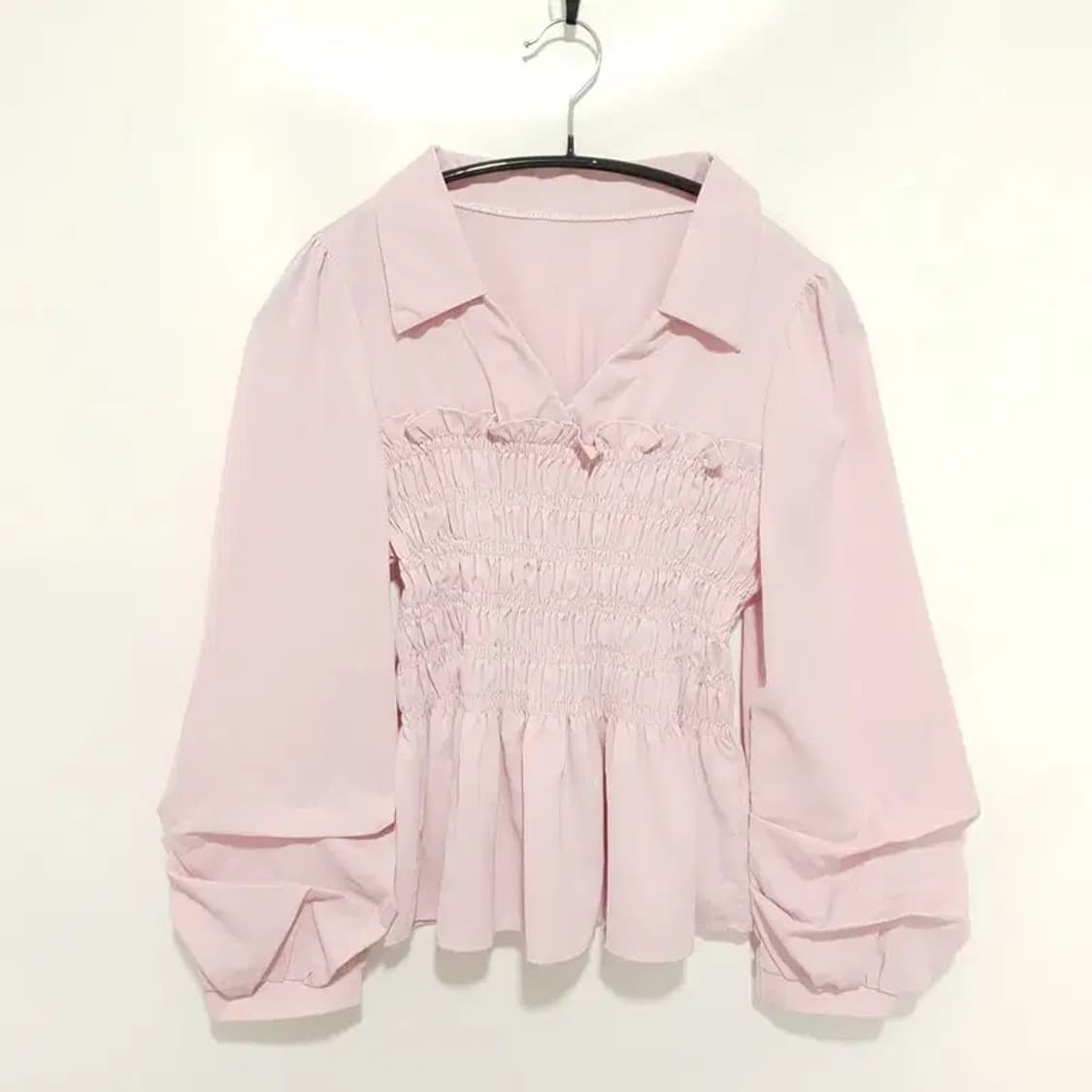 오픈 카라 쉬폰 블라우스 F_M0268 상품이미지1