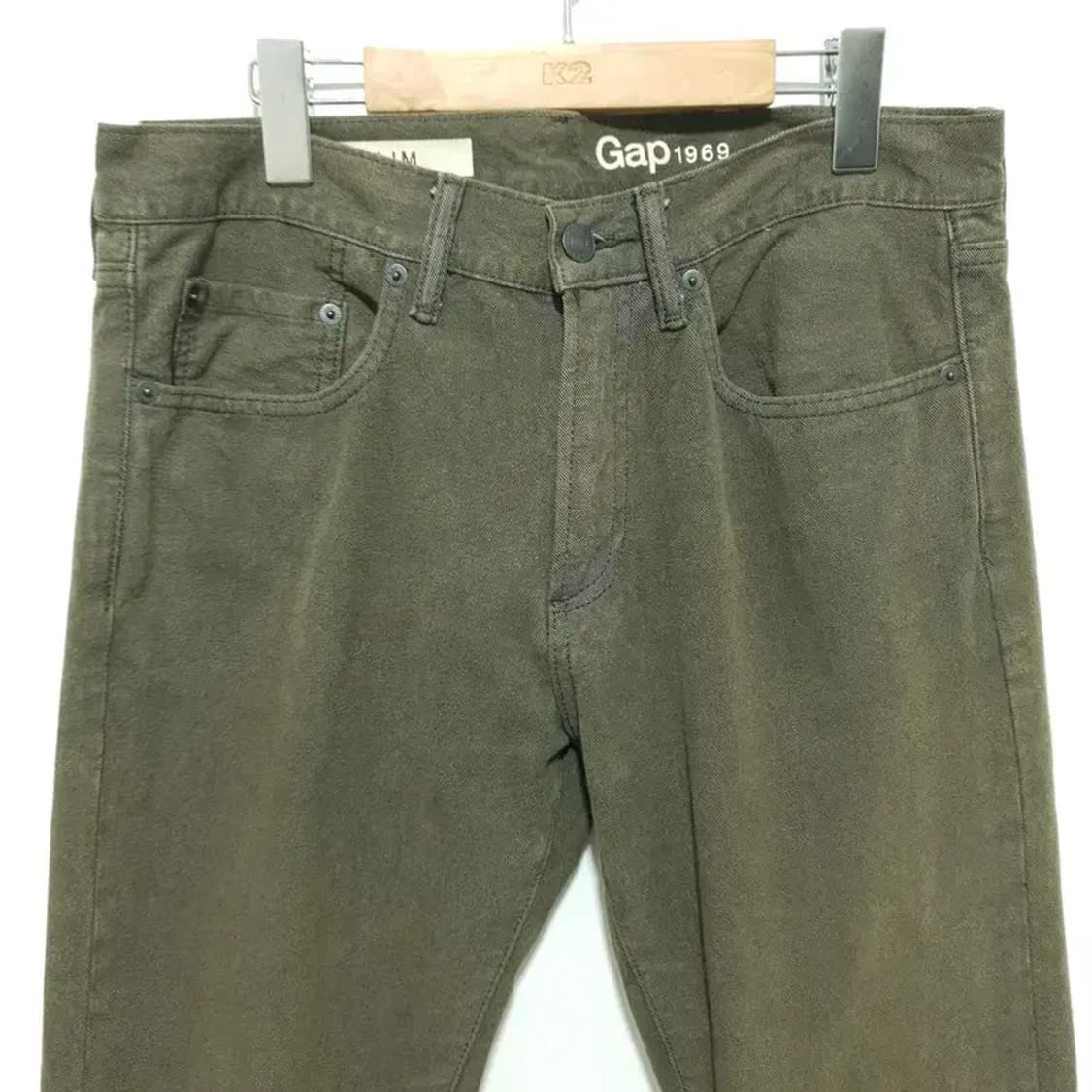 GAP 슬림핏 데님 팬츠 30 카키_M0303 상품이미지2