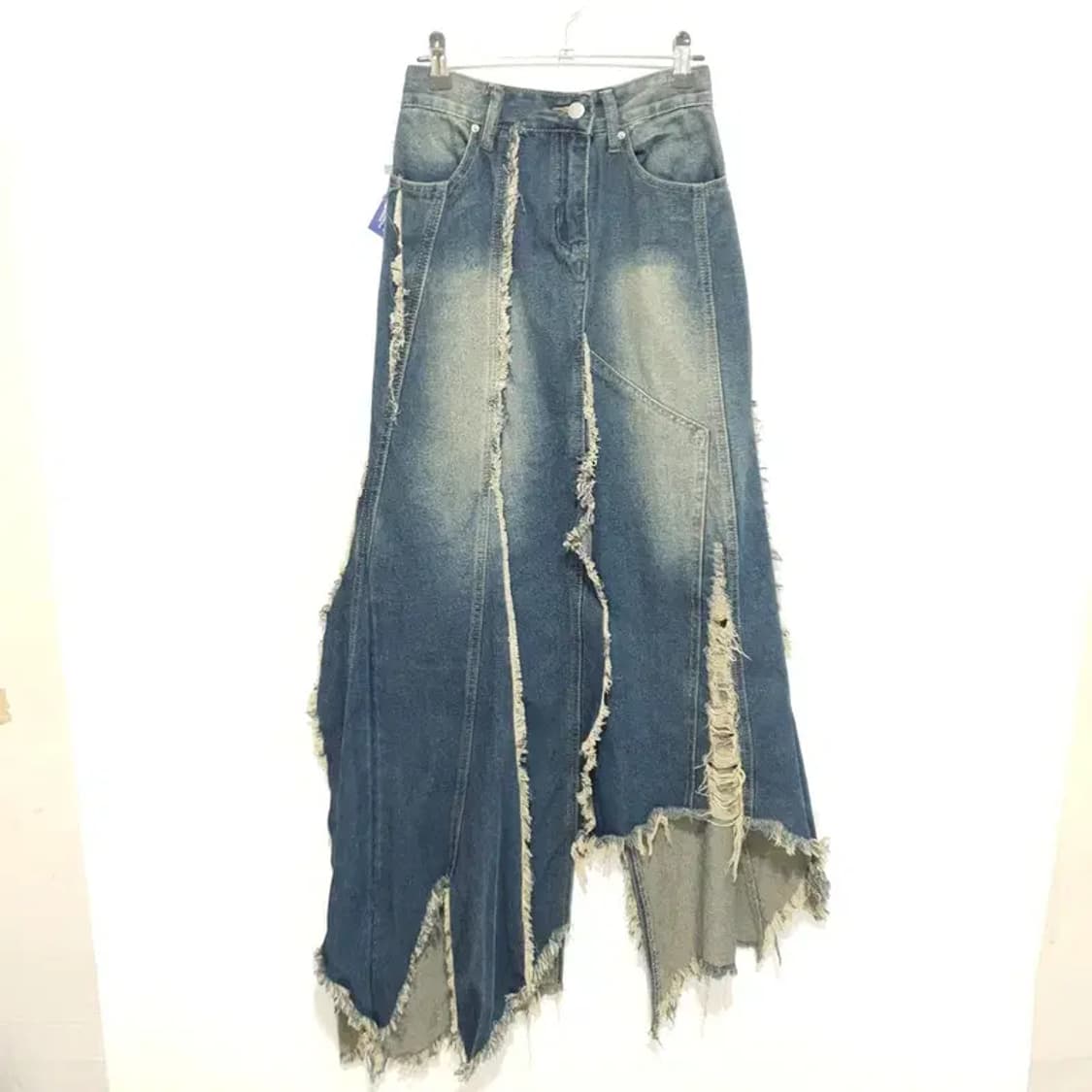 언발 데님 롱 스커트 M_M0290 상품이미지1