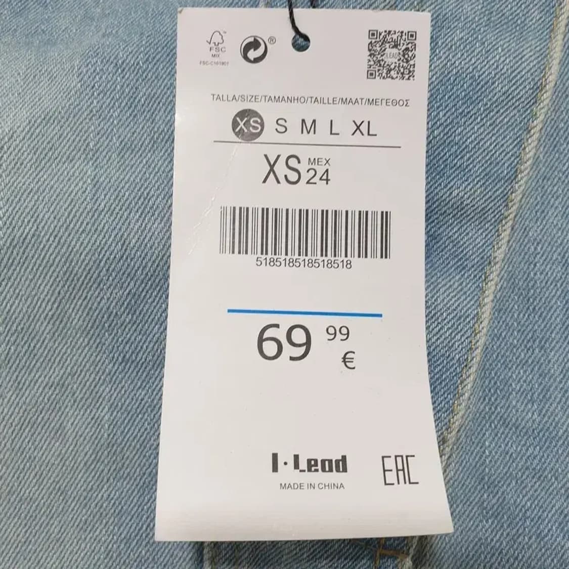 데님 크롭 탑 XS_S0331 상품이미지4