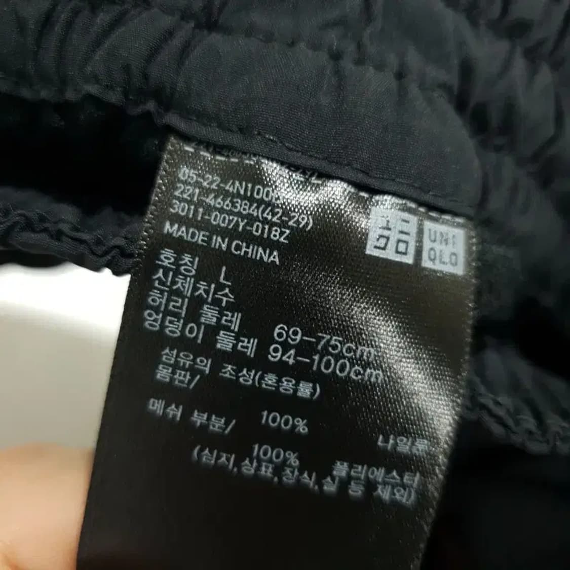 유니클로 여성 나일론 스트링 반바지 L 블랙_S0502 상품이미지4