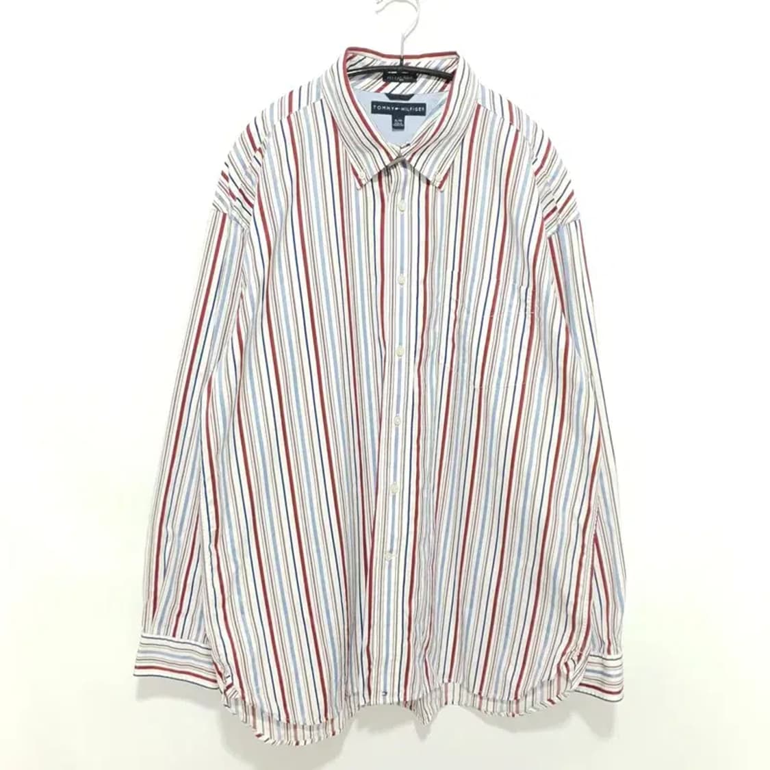 타미힐피거 80's 2PLY FABRIC 스트라이프 셔츠 XL_M0409 상품이미지1