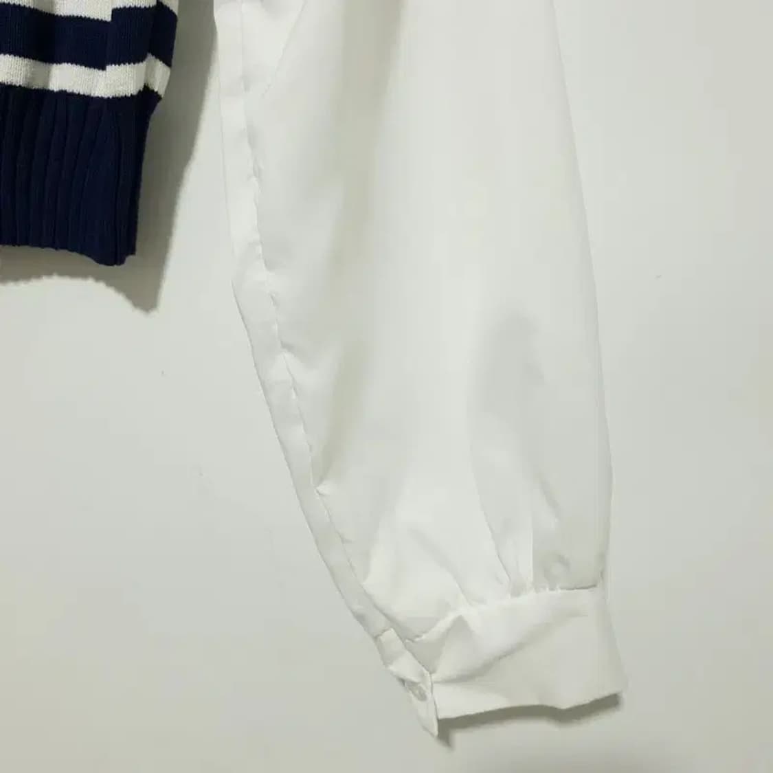 니트 레이어드 크롭 블라우스 F_M0430 상품이미지3
