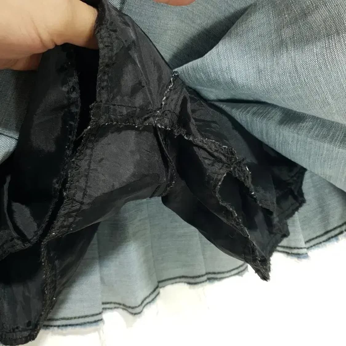 데님 플리츠 스커트 M_S0555 상품이미지4