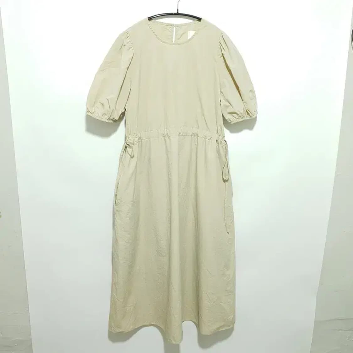 퍼프소매 바스락 롱 원피스 F_S0553 상품이미지1
