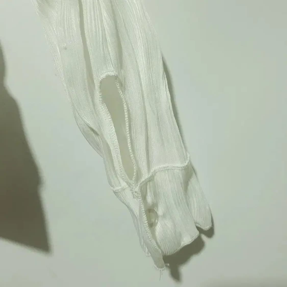 새틴 주름 블라우스 F_M0530 상품이미지6