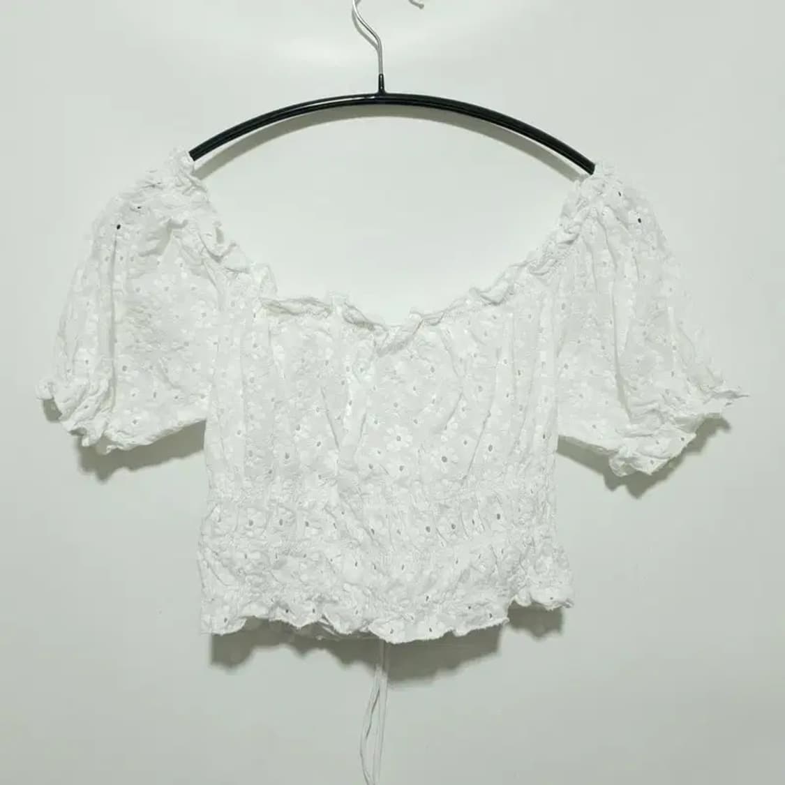 펀칭 크롭 블라우스 M_S0620 상품이미지5