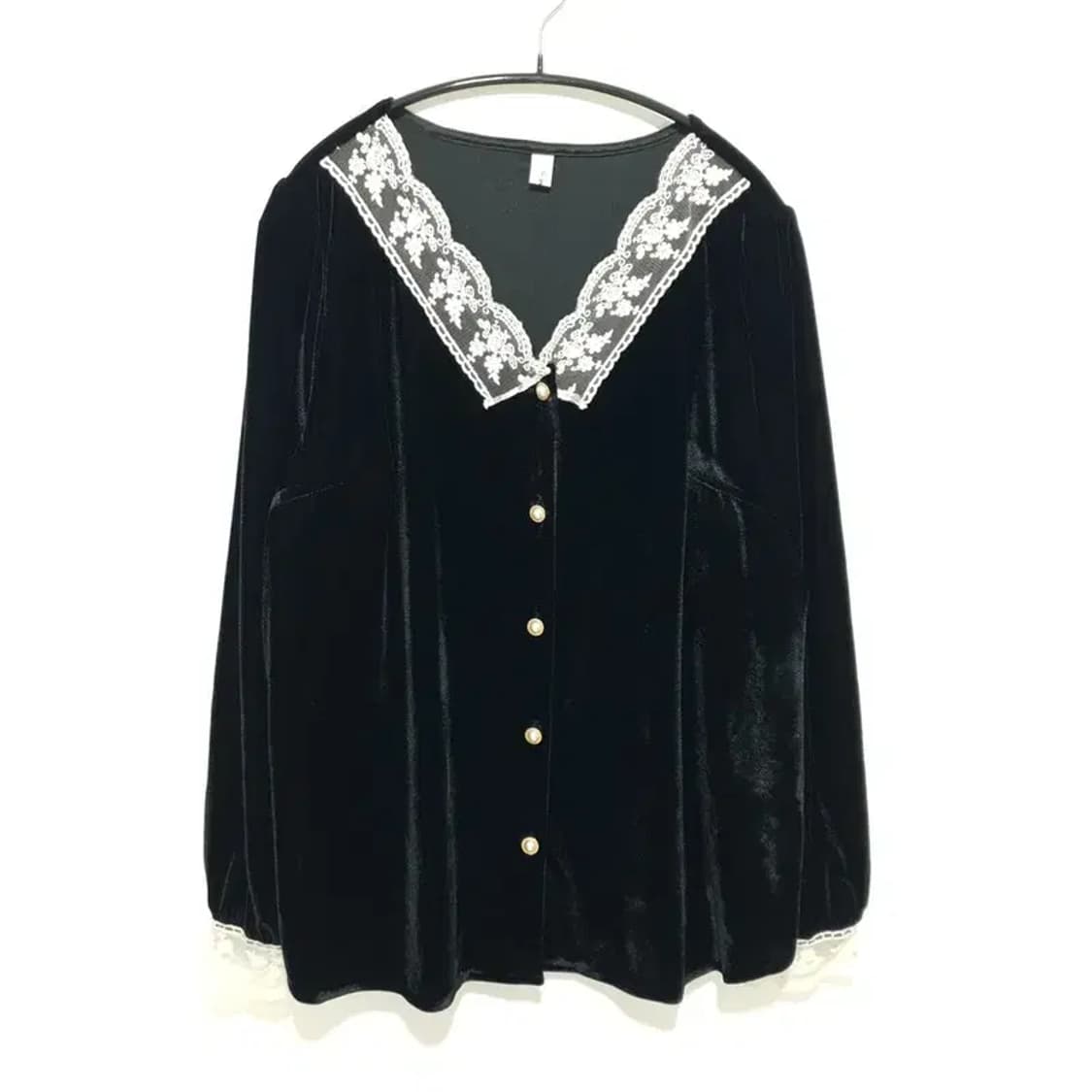 로미스토리 벨벳 블라우스 R2_M0573 상품이미지1