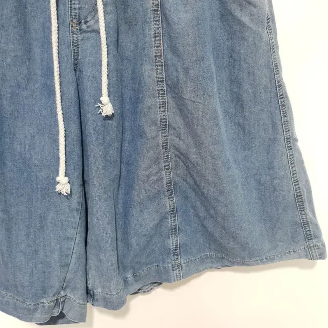 밴딩 데님 반바지 1XL_S0720 상품이미지3
