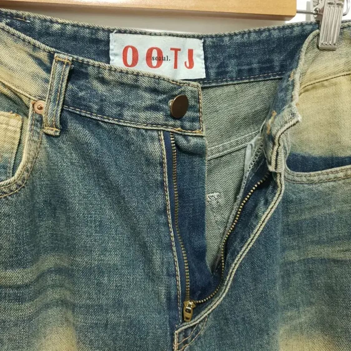 OOTJ 여성 워싱 와이드 데님 팬츠 M_M0720 상품이미지5