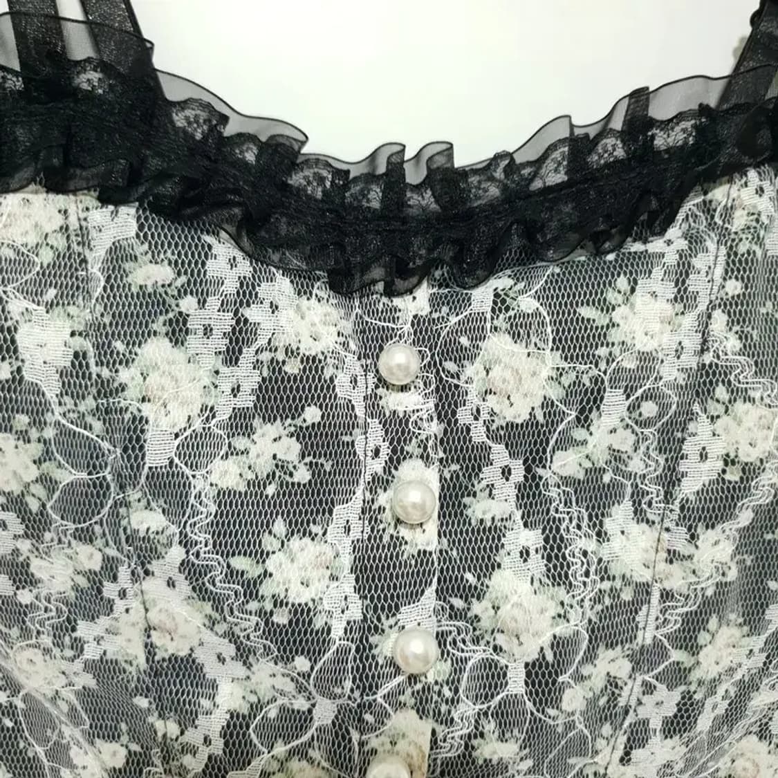 레이스 크롭 뷔스티에 탑 F_S0803 상품이미지2