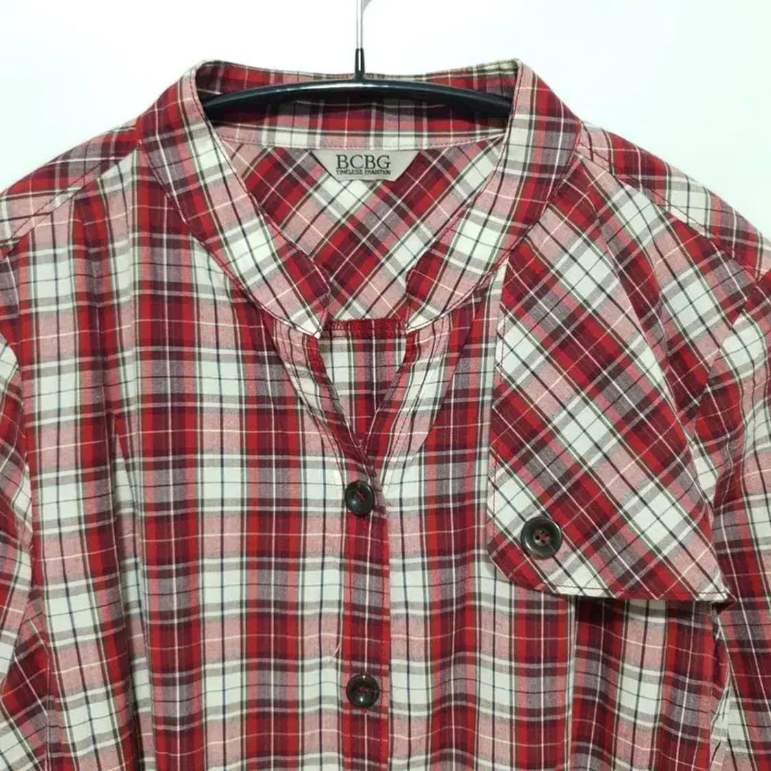 BCBG 7부 체크 셔츠 롱 원피스 91-98-165_S0829 상품이미지2