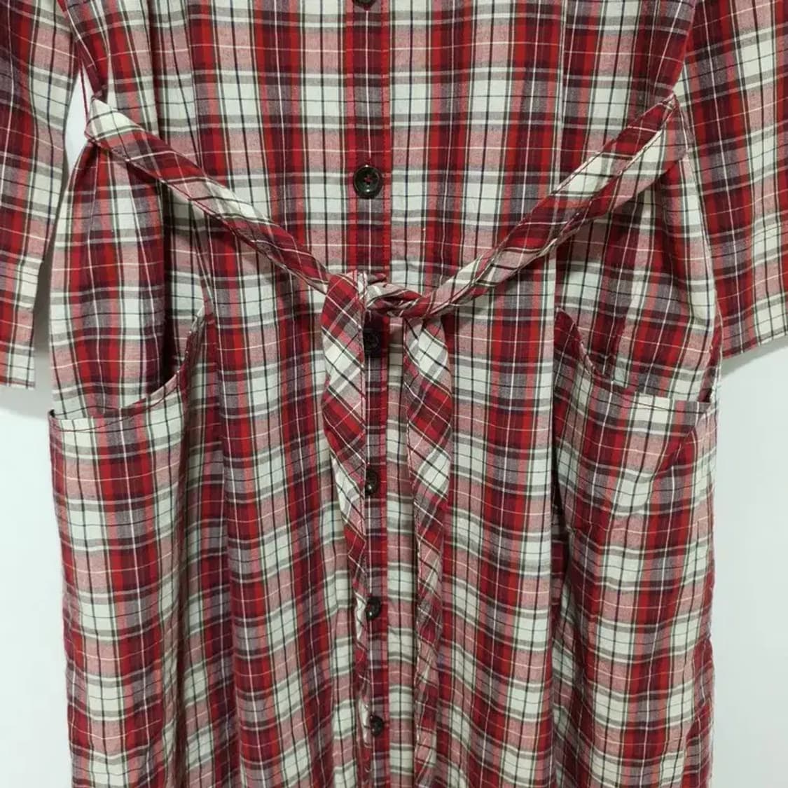 BCBG 7부 체크 셔츠 롱 원피스 91-98-165_S0829 상품이미지4