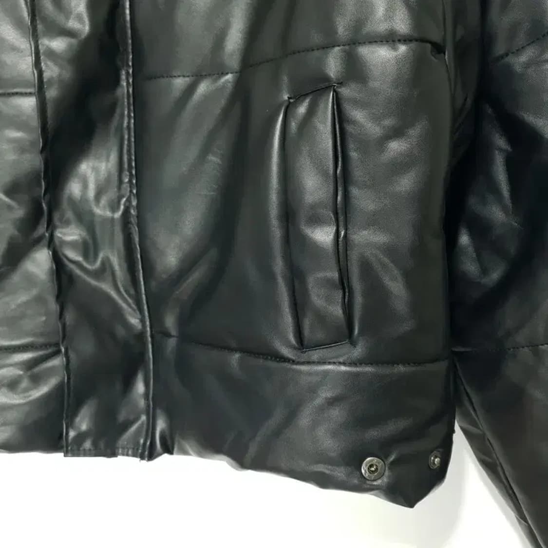 여성 레더 크롭 패딩 M_W0175 상품이미지3