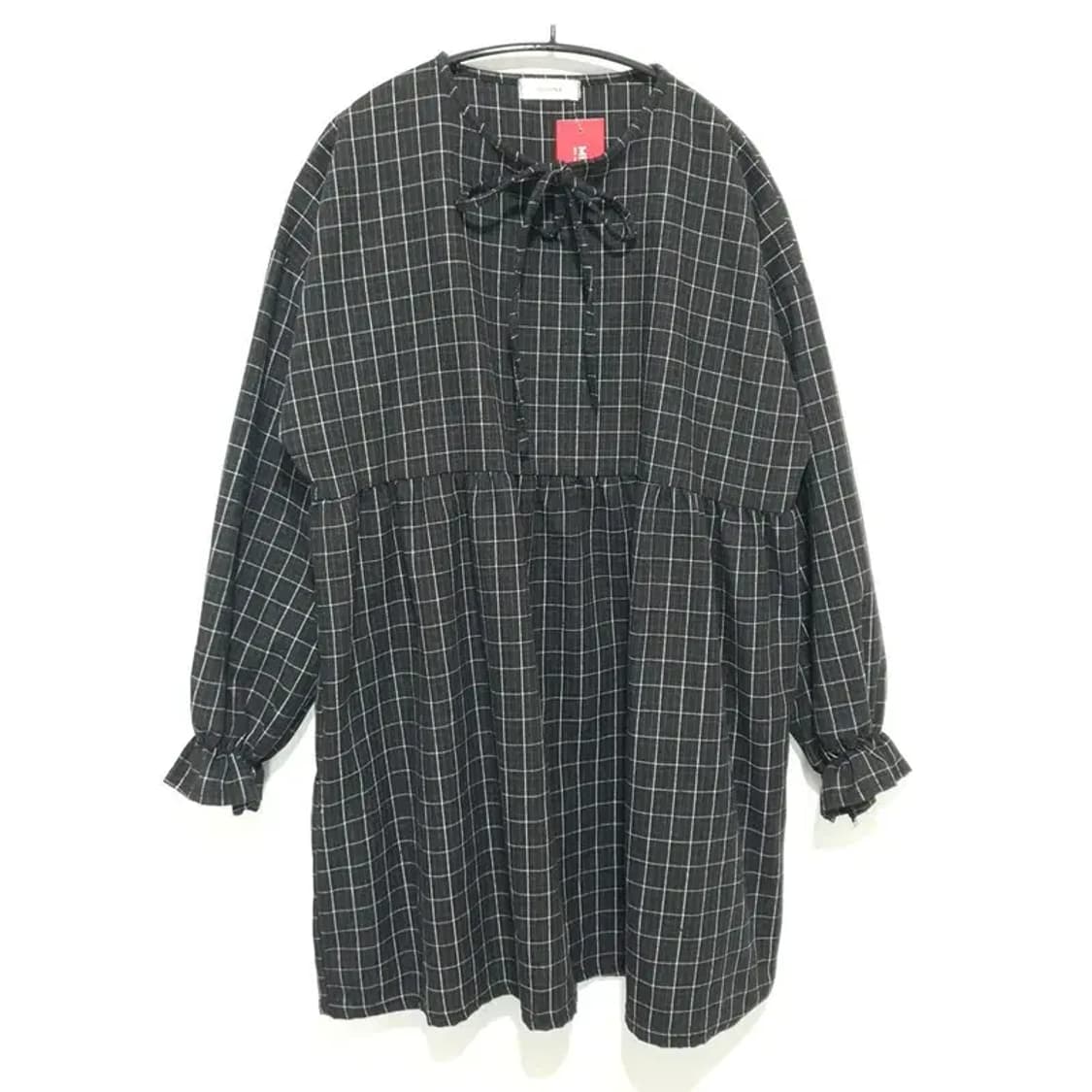 체크 원피스 F_M0843 상품이미지1