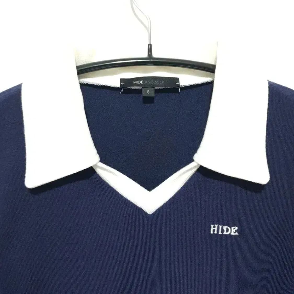 HIDE 크롭 카라 니트 S_M0889 상품이미지2