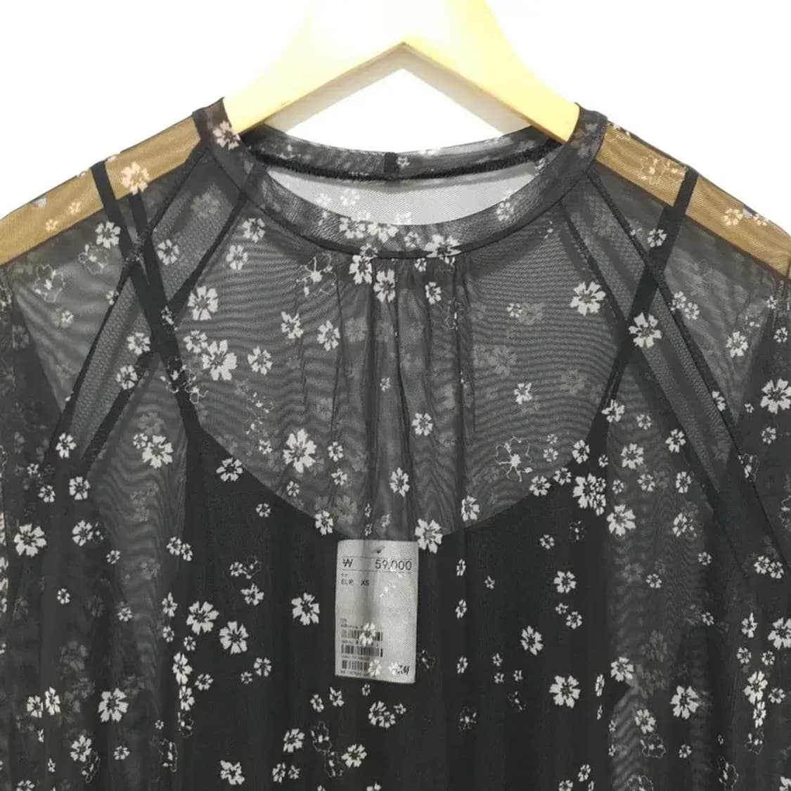 H&M 플로럴 시스루 원피스 XS_M0896 상품이미지2