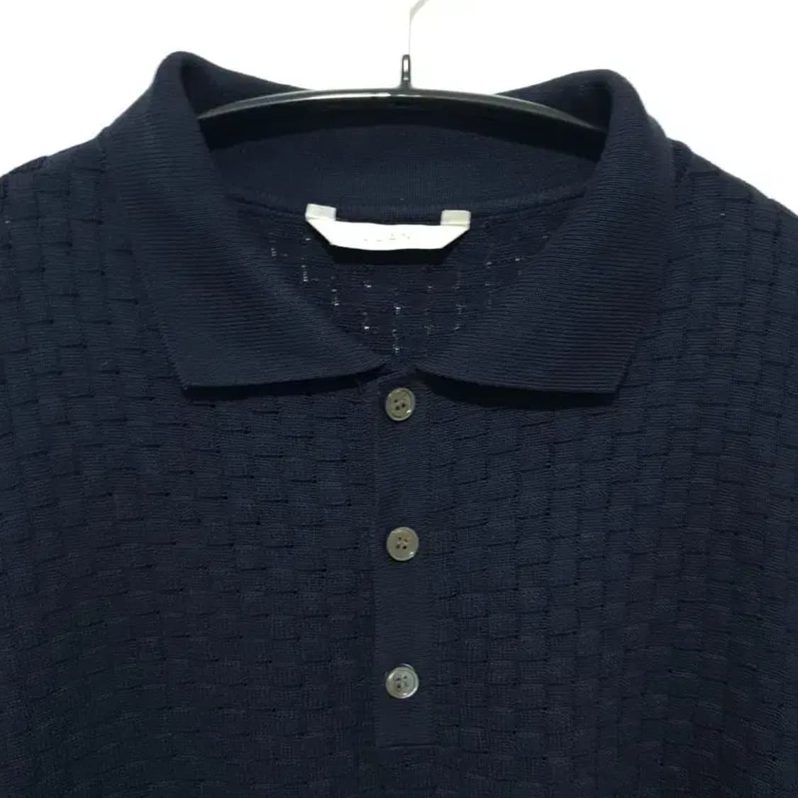 주앙 옴므 위빙 카라 반팔 니트 L_S0965 상품이미지2