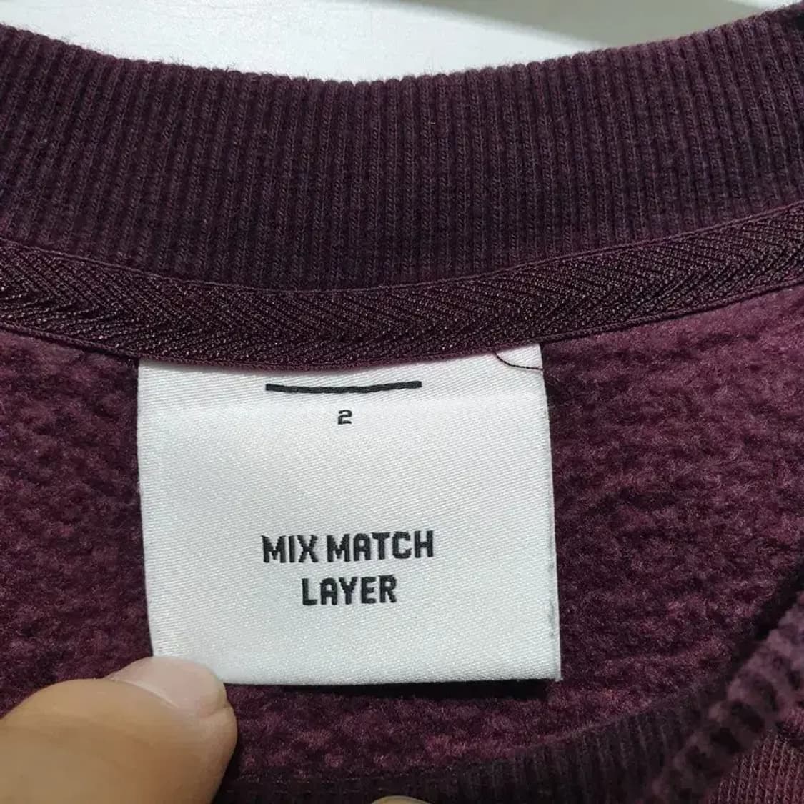 시스템 믹스매치레이어 여성 기모 맨투맨 90 F_W0218 상품이미지8