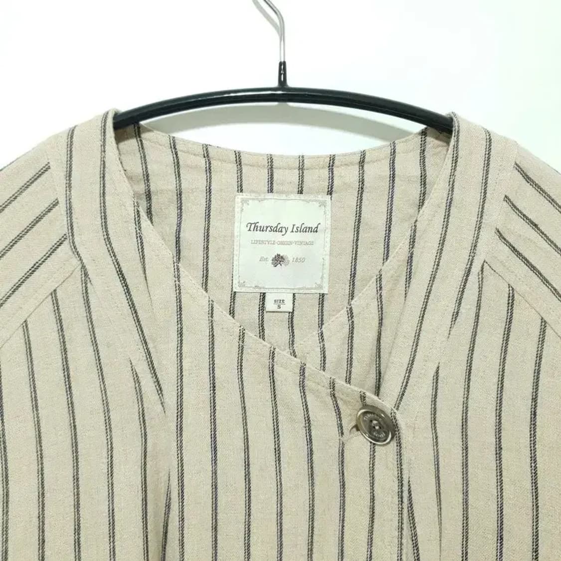 써스데이아일랜드 스트라이프 린넨 자켓 S_M0930 상품이미지2