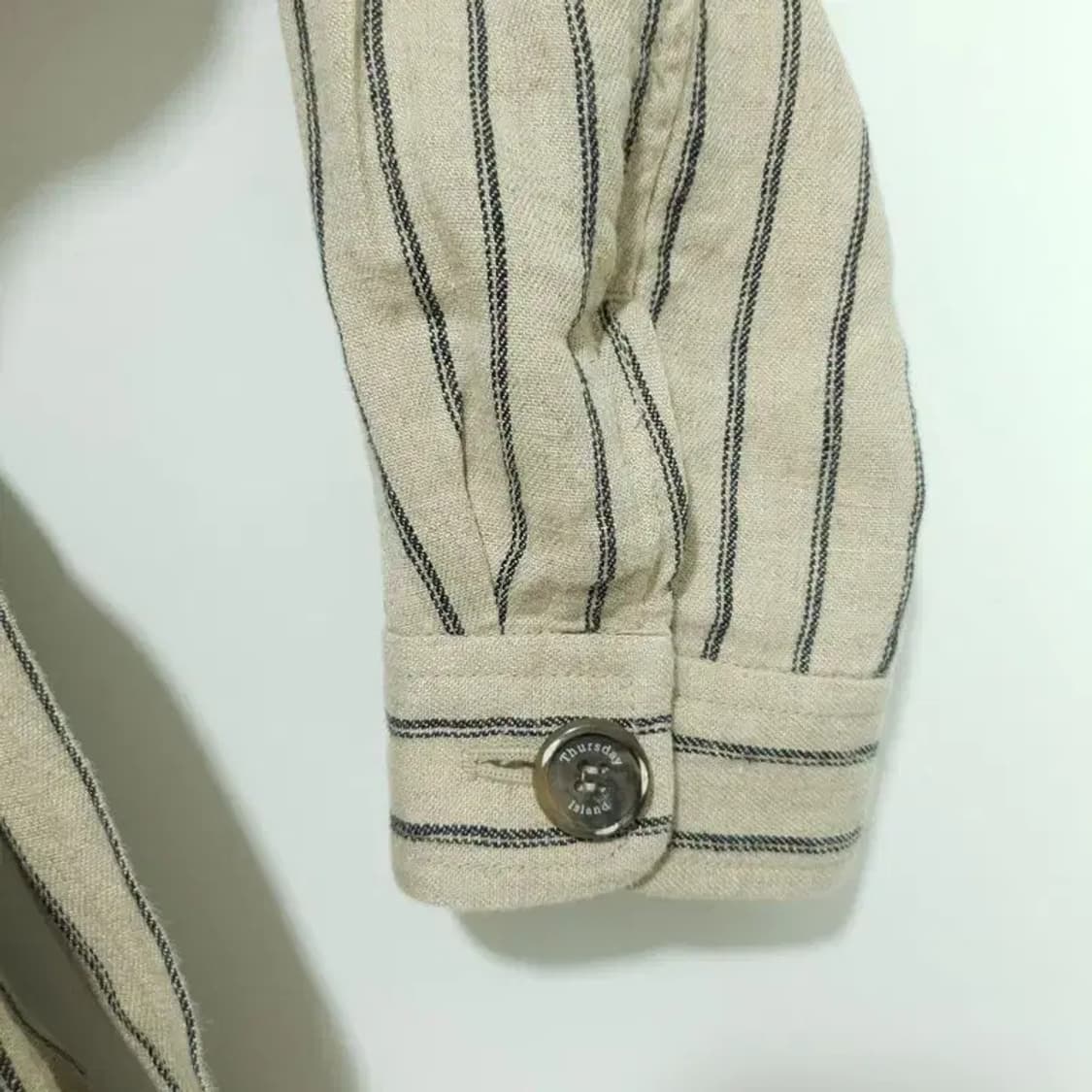 써스데이아일랜드 스트라이프 린넨 자켓 S_M0930 상품이미지5