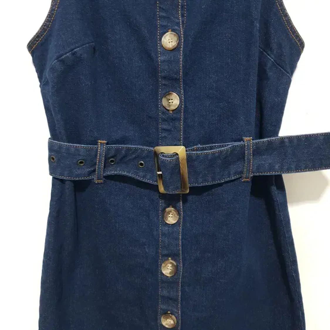 H&M 벨티드 데님 원피스 EUR 32_M0940 상품이미지3
