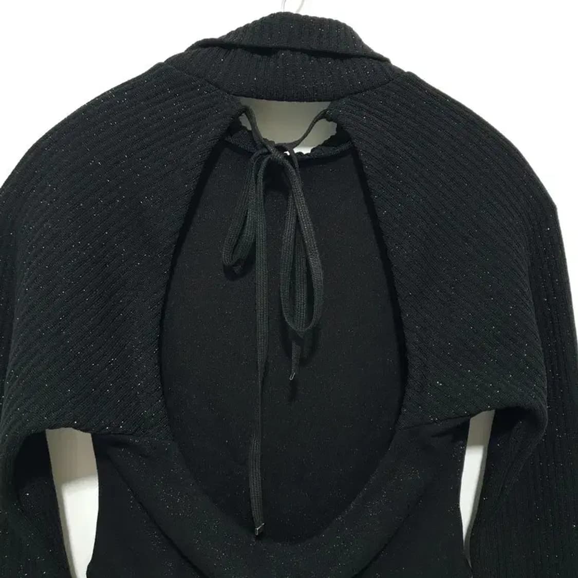 김미더영 백리스 터들넥 크롭 니트 F_W0230 상품이미지6