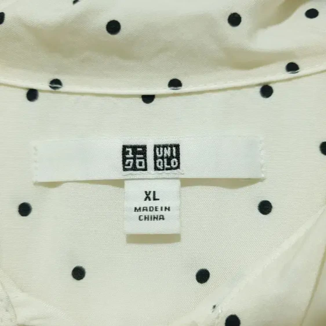 유니클로 여성 도트 타이 블라우스 XL_M1003 상품이미지6