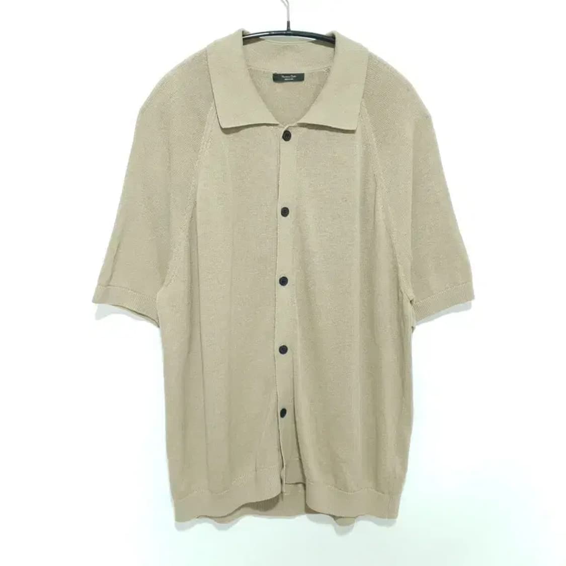 마시모두띠 남성 코튼 린넨 카라 반팔 가디건 L_S1016 상품이미지1