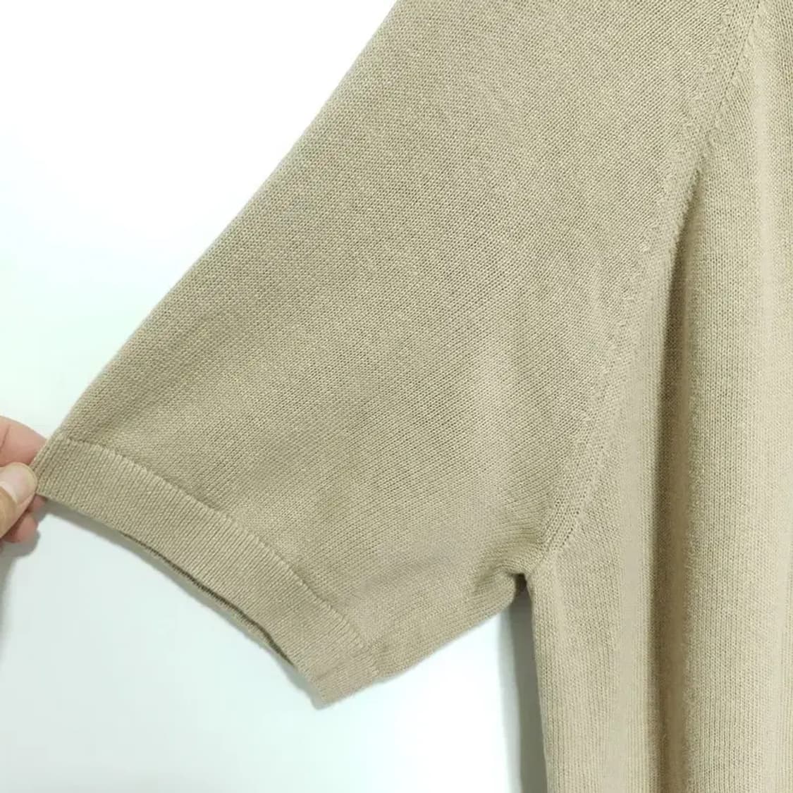 마시모두띠 남성 코튼 린넨 카라 반팔 가디건 L_S1016 상품이미지3