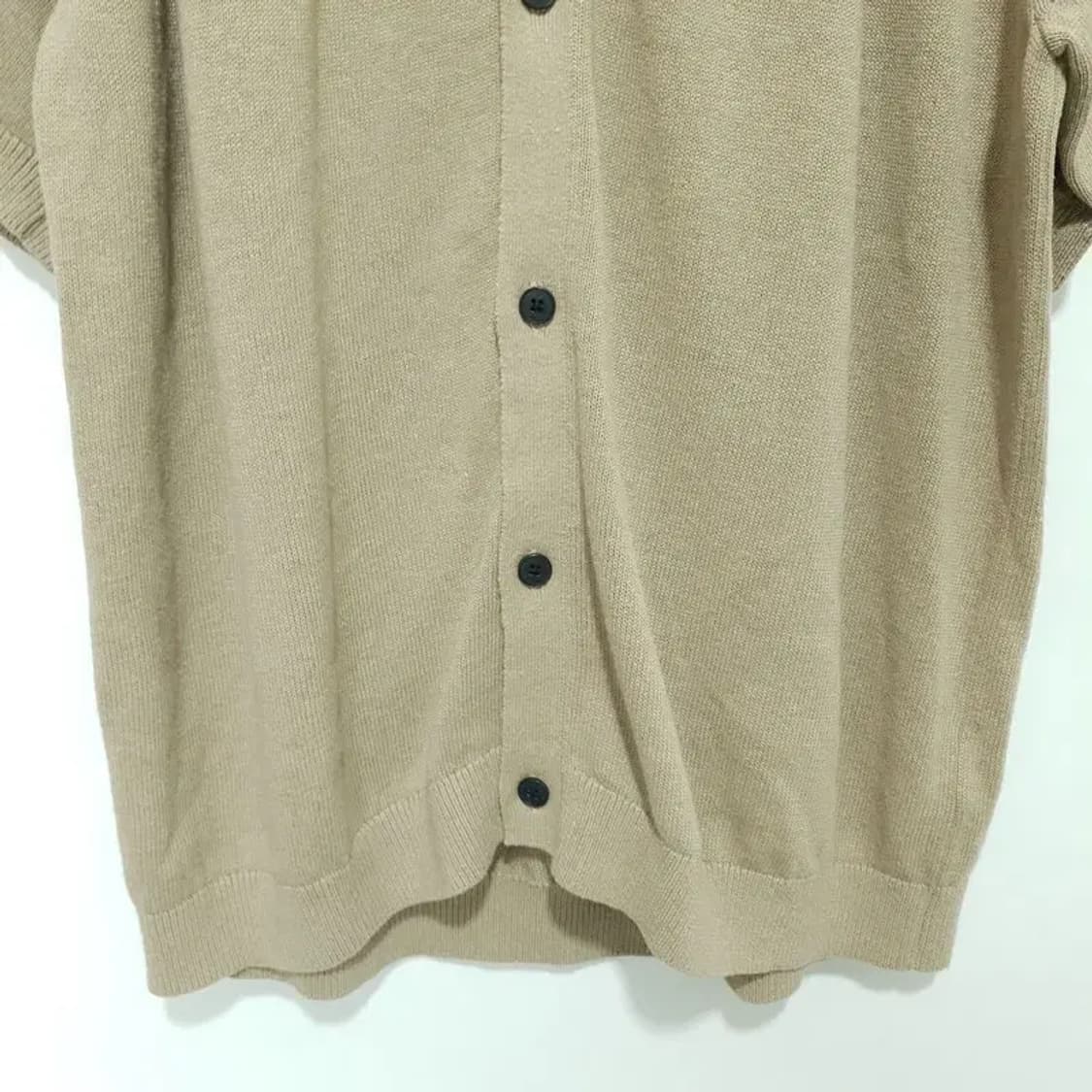 마시모두띠 남성 코튼 린넨 카라 반팔 가디건 L_S1016 상품이미지4