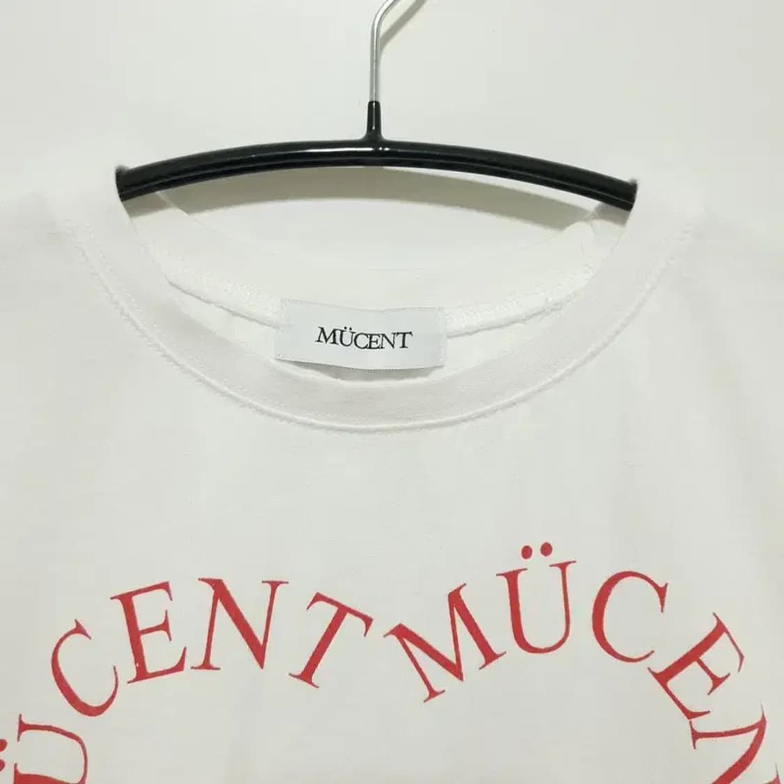 MUCENT 무센트 하트레터링 크롭 반팔 F_S1032 상품이미지2