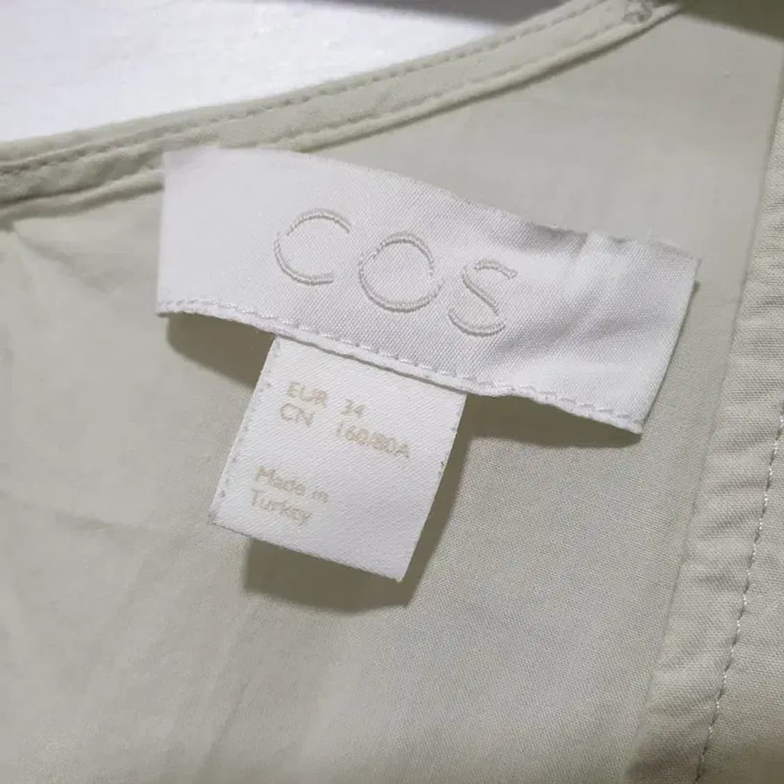 코스 오가닉 코튼 브이넥 드로우스트링 원피스 EUR 34_S1035 상품이미지10