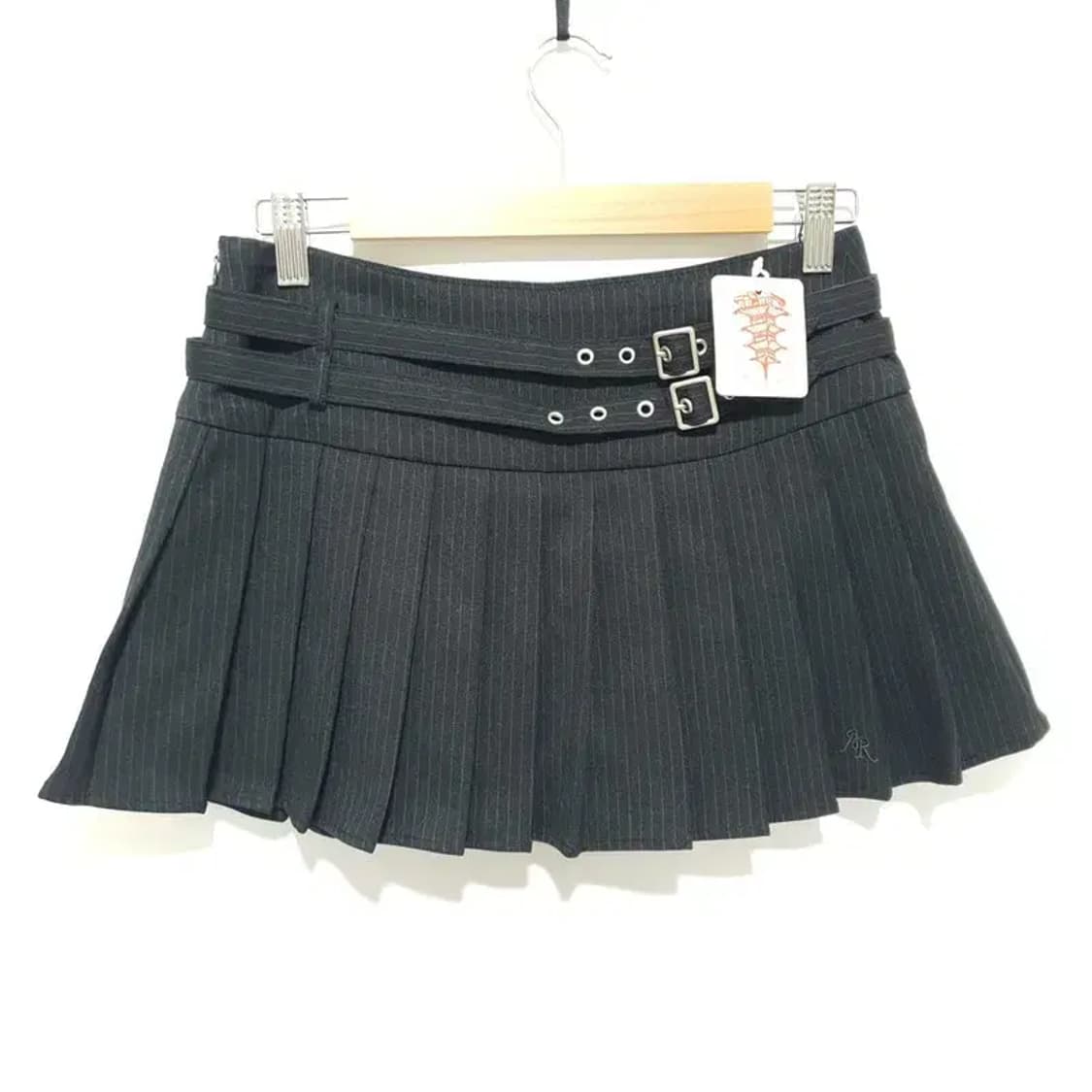 ARISEISM 스트라이프 벨티드 플리츠 스커트 S_M1012 상품이미지1
