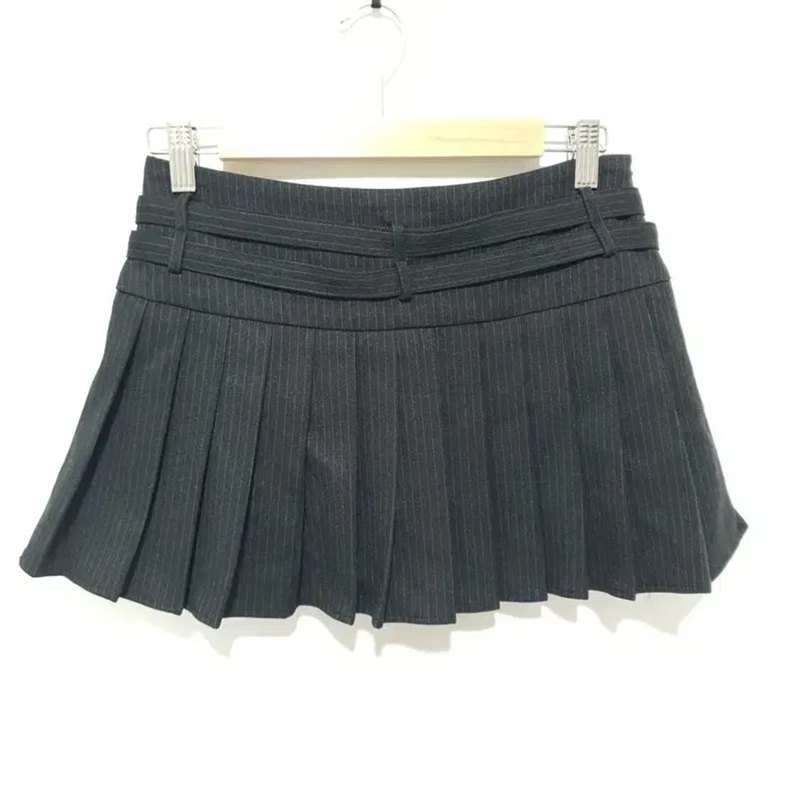 ARISEISM 스트라이프 벨티드 플리츠 스커트 S_M1012 상품이미지4