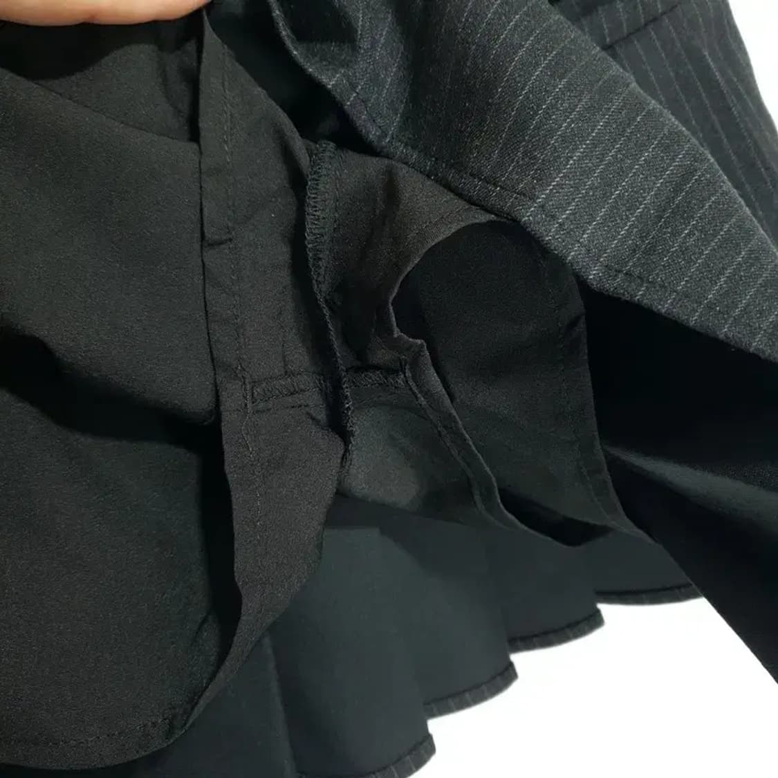 ARISEISM 스트라이프 벨티드 플리츠 스커트 S_M1012 상품이미지5