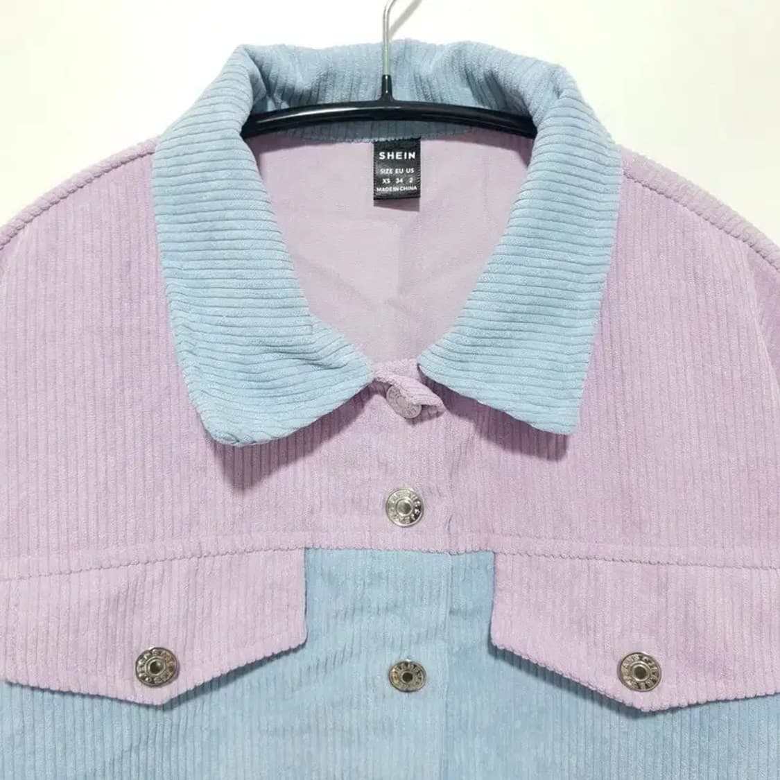 배색 코듀로이 크롭 자켓 XS_M0996 상품이미지2