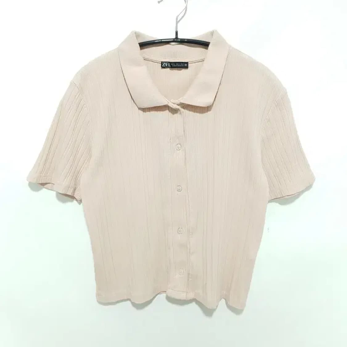 자라 골지 반팔 카라 가디건 L_S1024 상품이미지1