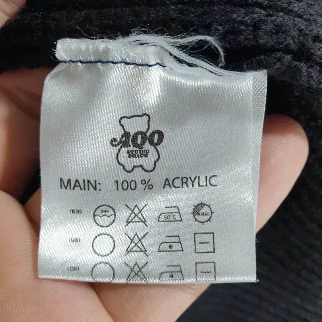 아코스튜디오 페이스 베어 하프집업 니트 1_W0248 상품이미지7