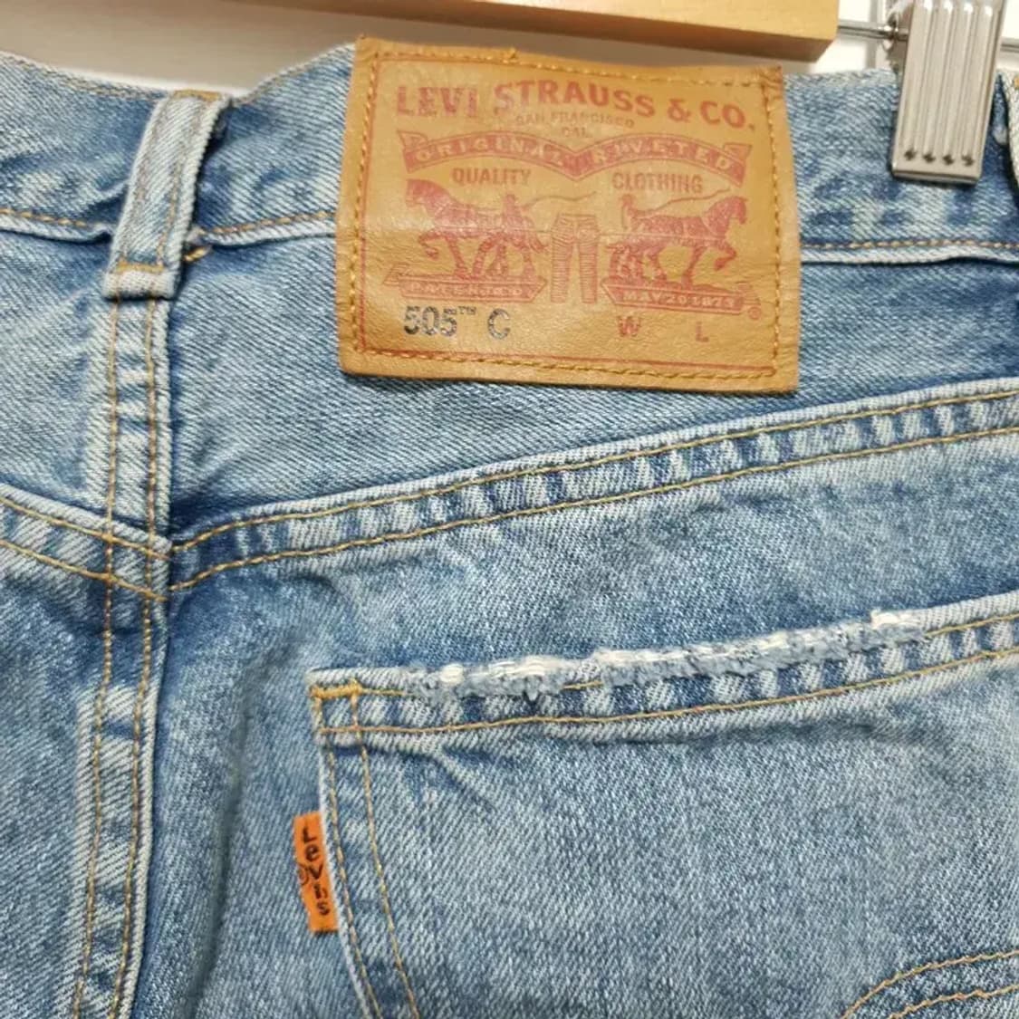 리바이스505 C 여성 오랜지탭 데님 팬츠 24_M1026 상품이미지6