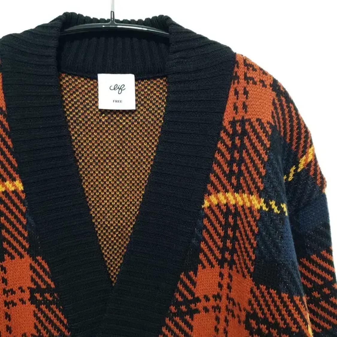 클리프웨어 오버핏 체크 가디건 F_W0249 상품이미지2