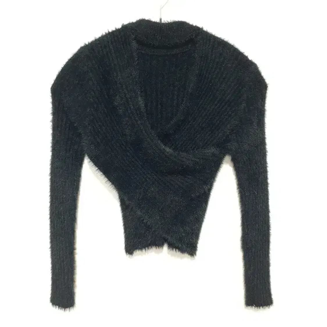 앙고라 초커 크롭 니트 F_W0256 상품이미지1