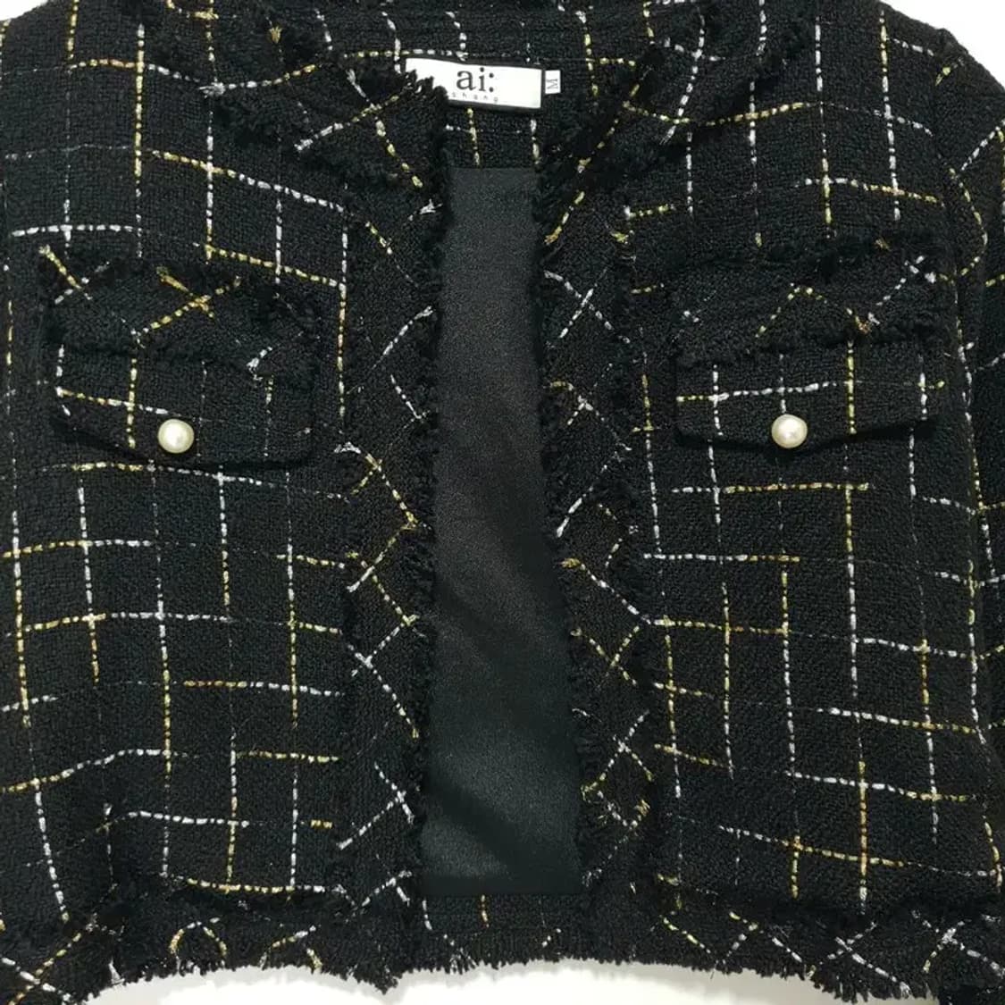 여성 트위드 오픈 자켓 M_M1040 상품이미지2