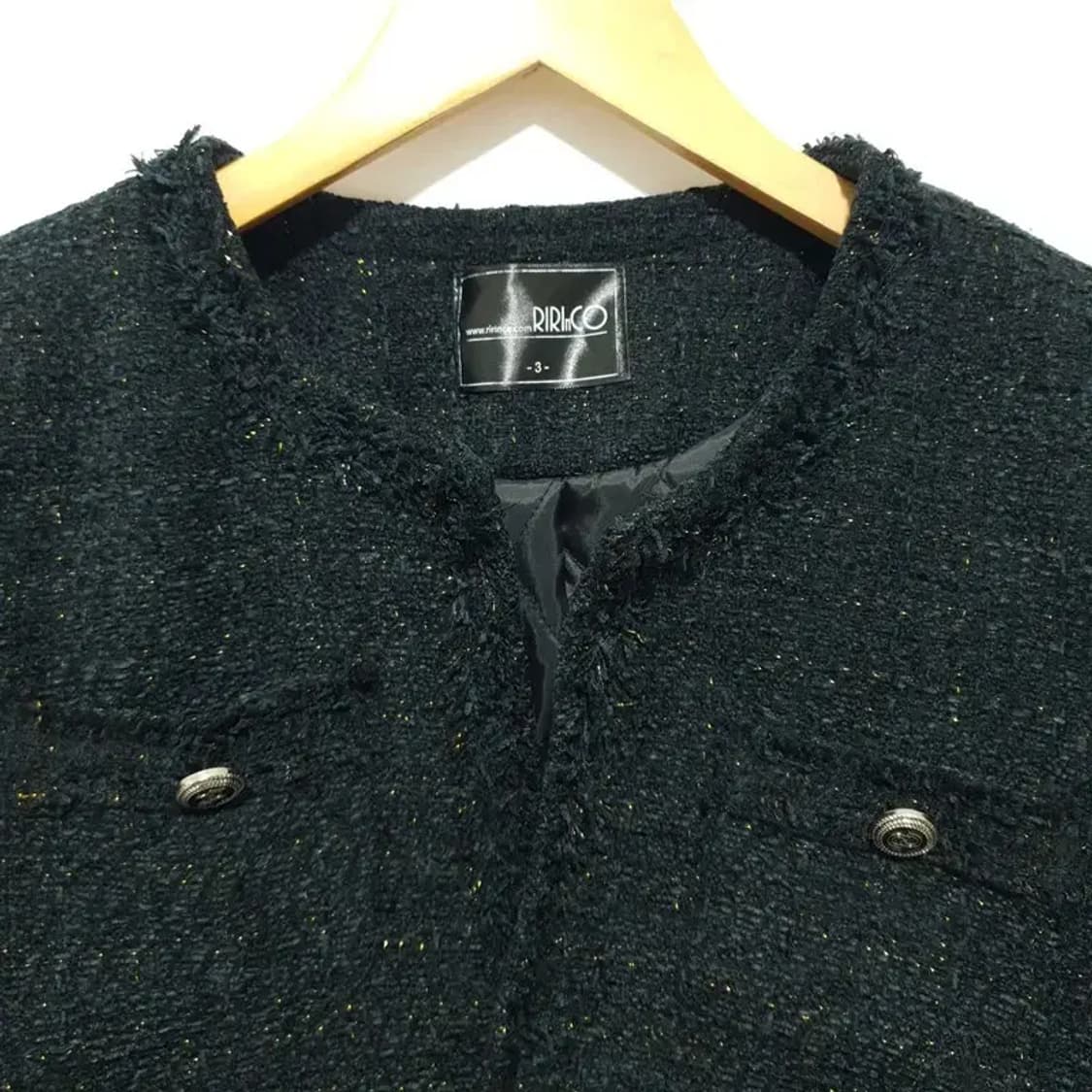 리리앤코 트위드 논버튼 누빔 자켓 3_M1041 상품이미지2